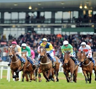 horseracig - pack rounds turn